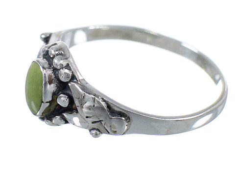 Turquoise And Authentic Sterling Silver Ring Size 7-3/4 RX59612